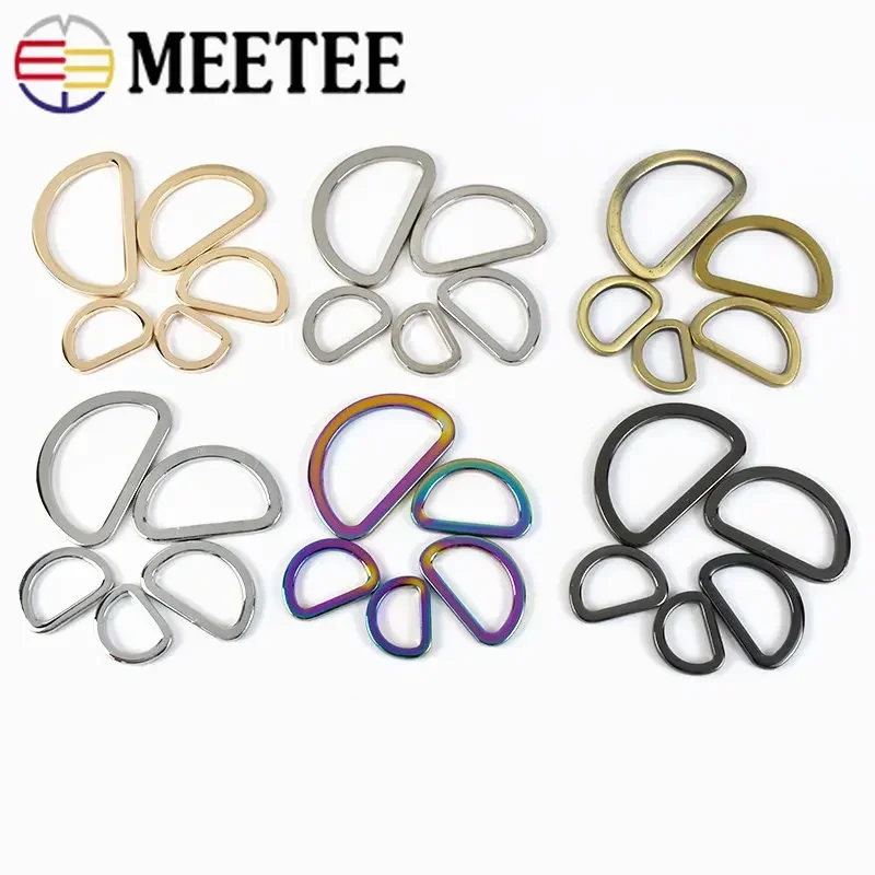 10/50Pcs 16-38mm D Ring Metal Buckle Bag Strap Clasp Connector Rings Hook Handbag Webbing Carabiner DIY Sewing Accessories