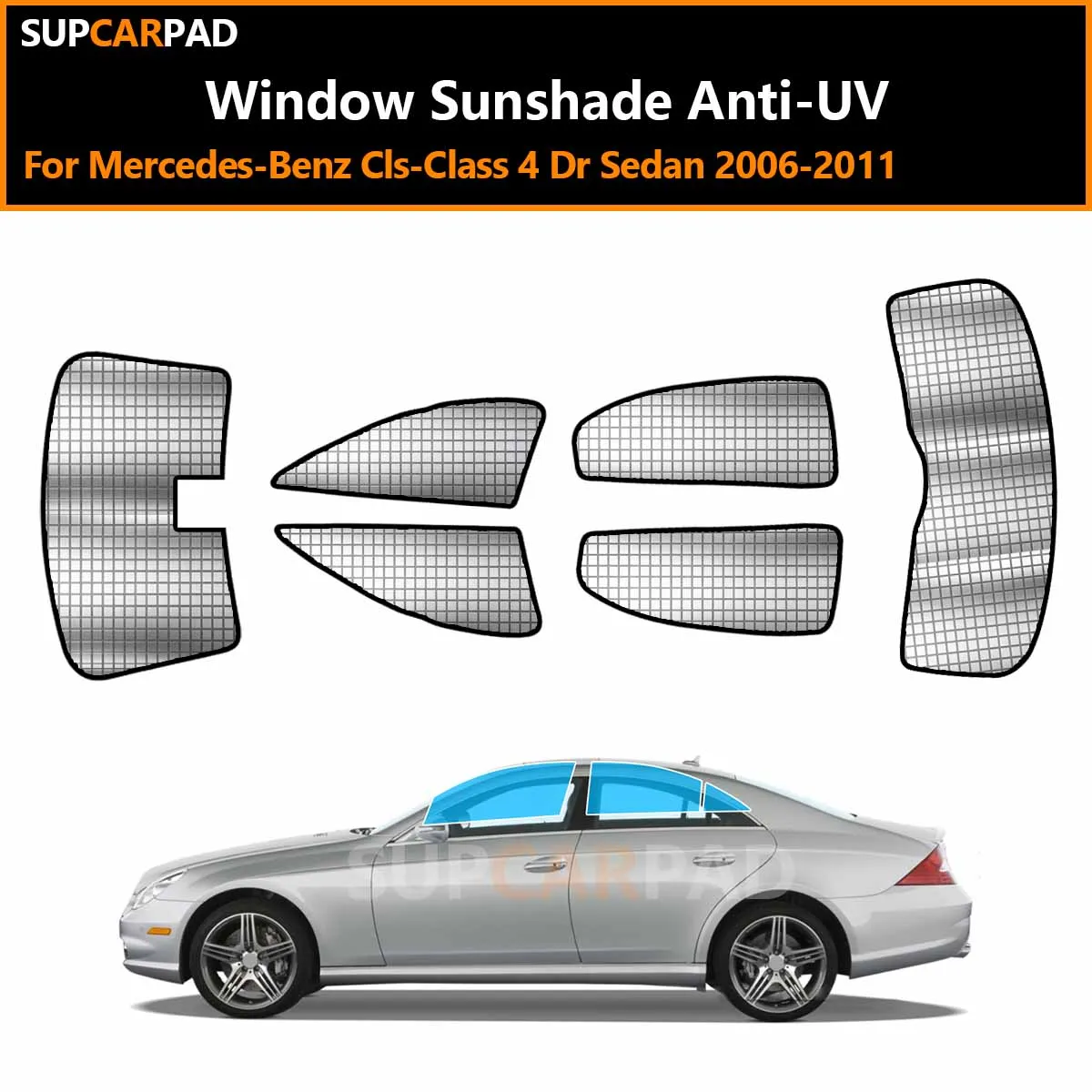 

For Mercedes-Benz Cls-Class 4 Dr Sedan 2006-2011 Custom Car Window Sunshade Anti-UV Car Sun Window Visors Sunshade Covers Access
