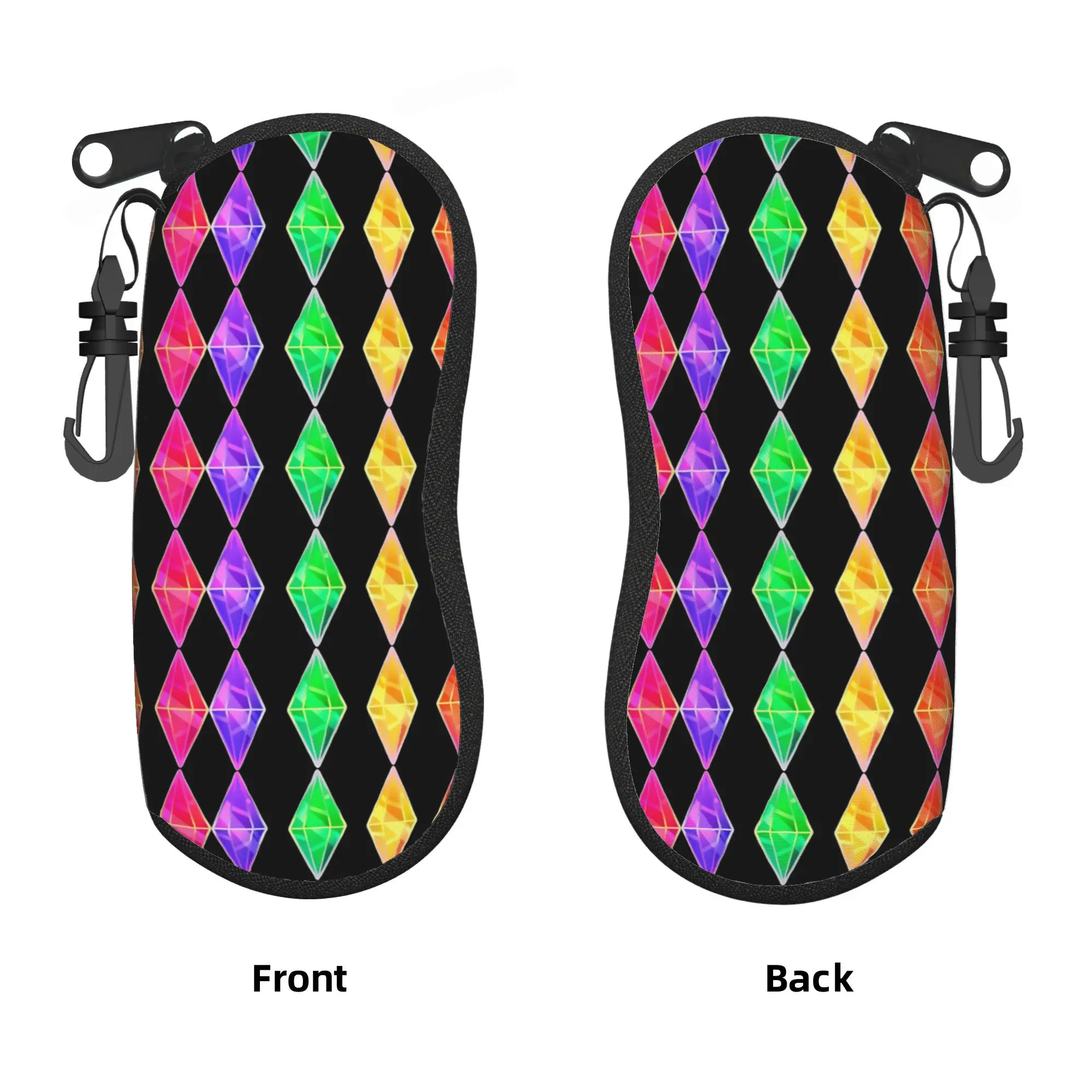 

Colors Plumbob Sims 4 Glasses Case Custom Sunglasses Case Retro Pocket Eyeglass Cases Cover Men Women Eyewear Organizer