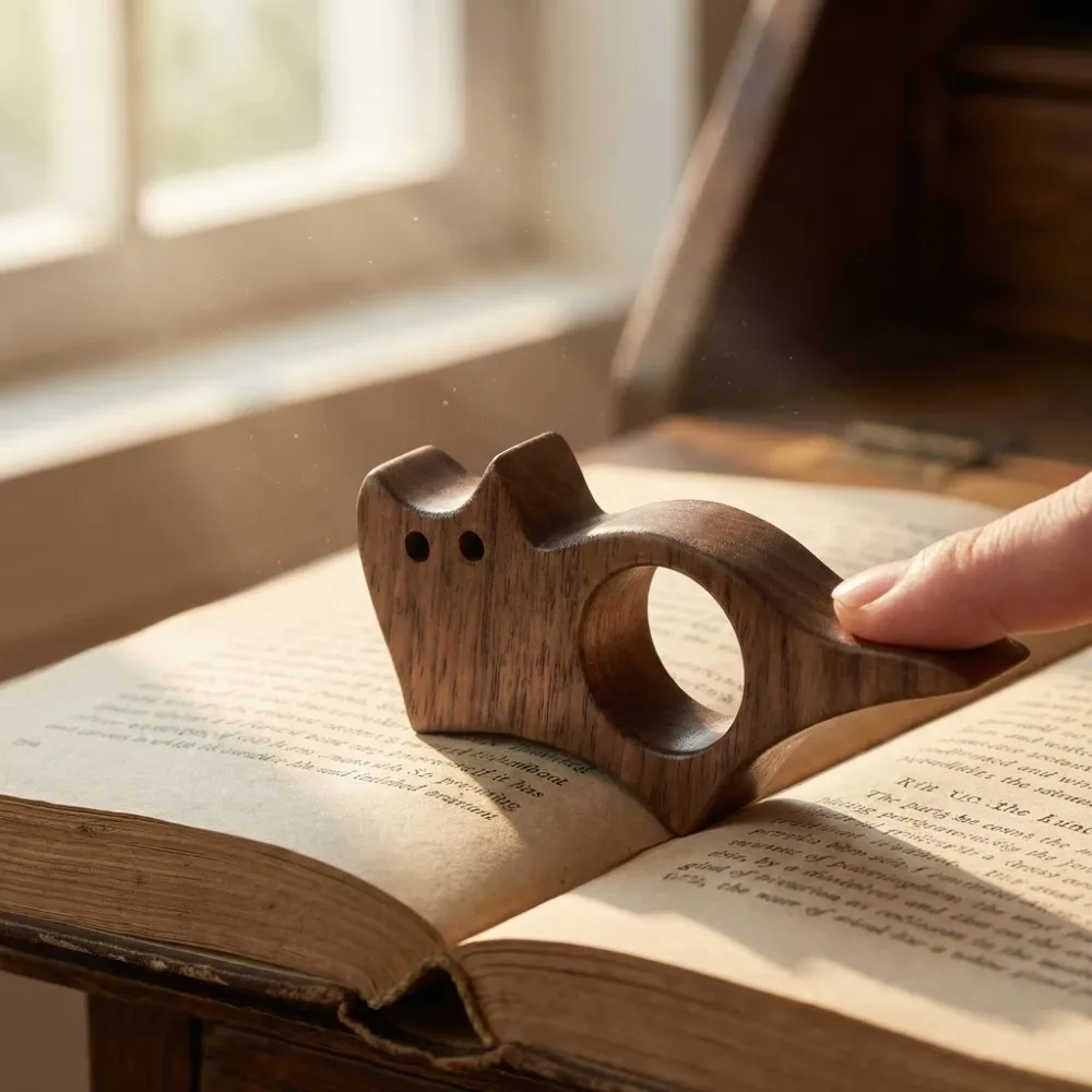 One Hand Operation Thumb Page Holder Fast Reading Aid Page Turning Fixed Page Holder Bookmark Thumb Support Finger Hole
