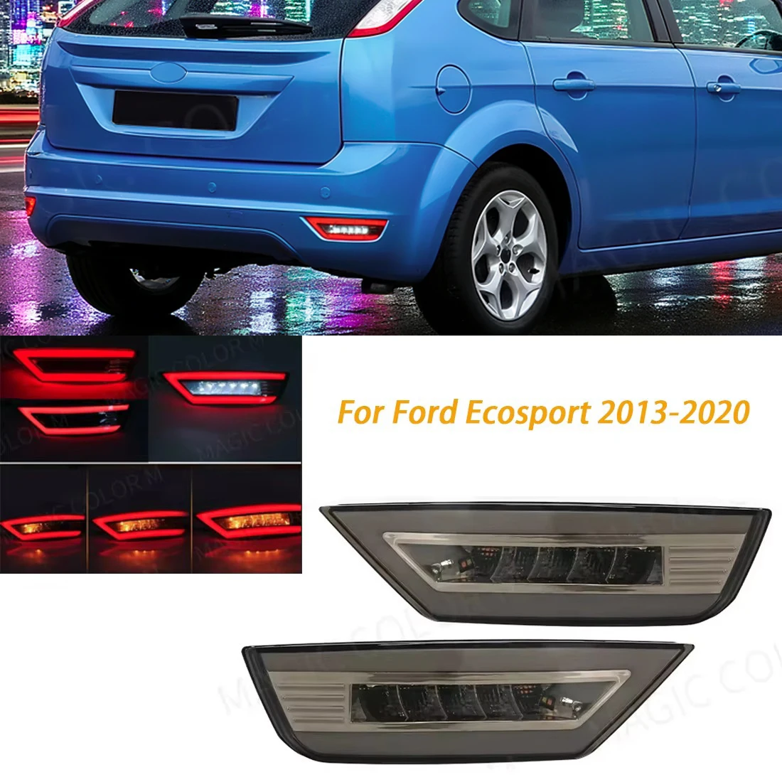 

Для Ford Ecosport 2013-2020 Focus Hatchback 2009-2013 Kuga Escape 2013-2018 лампа заднего бампера отражатель противотуманные фары указатель поворота 12 В