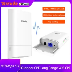 Tenda-長距離ワイヤレスリピーター,wifiブリッジ,屋外クレープブリッジ,アクセスポイントap,クライアントルーター,5GHz, 867mbps