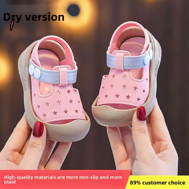 Korean Style Sport Sandal for Children Summer Toddler Shoes Soft-soled Non-slip Student Beach Sandals for Kids Boys Girls