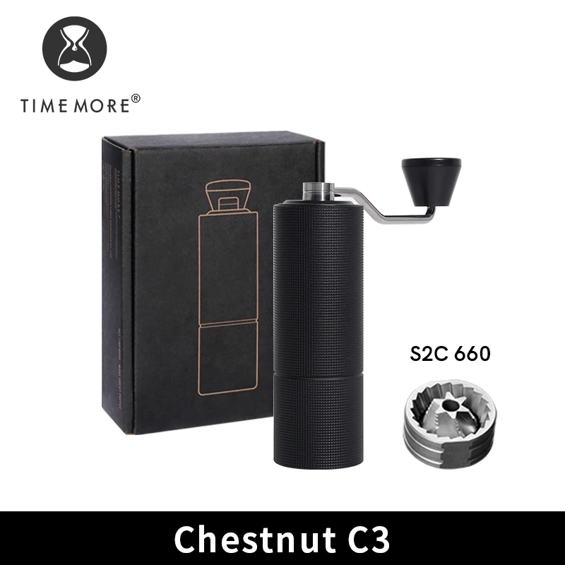 Timemore C3 Manual Coffee Grinder Burr Inside Portable Hand Grinder Double Bearing Positioning Coffee Mill Espresso Accessories