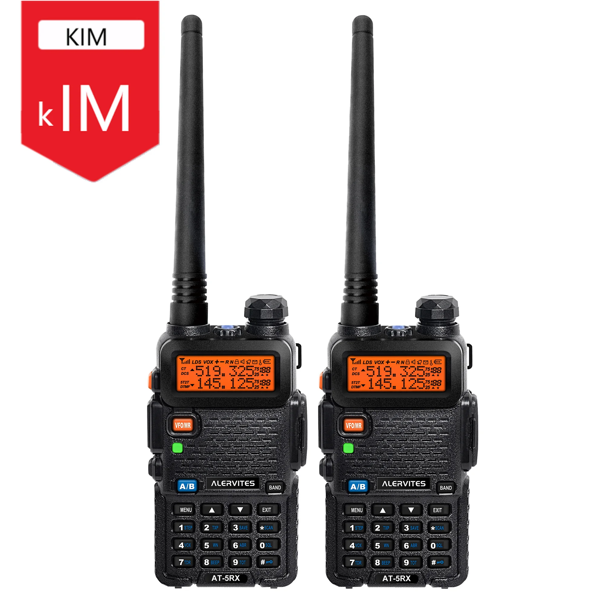 shop kimAlervites One Step Frequency Match AT-5RX 3-5km Dual Band Two Way Radio UHF/VHF Baofeng UV-5R Updated 5RX Handheld Walki