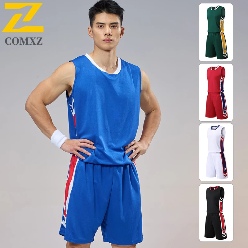

Новый летний мужской комплект для баскетбола 2026: быстросохнущая майка без рукавов и шорты для бега, фитнеса, утренних пробежек, командная форма