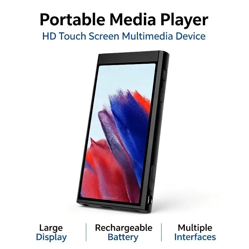 For Digital M300 Android 13 HiFi MP3 Music Player, WiFi USB DAC DSD FM Radio, Dual Mic Built-in Speaker IPS Screen, 29H Playback