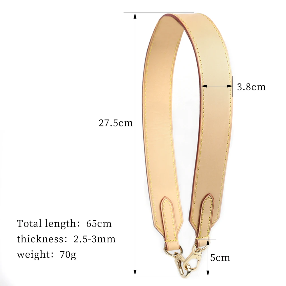 65CM Genuine Leather Wide Bag Strap for Handbags Vegetable Tanned Women Shoulder Bag Straps for Handle Crossbody Bag Accessories