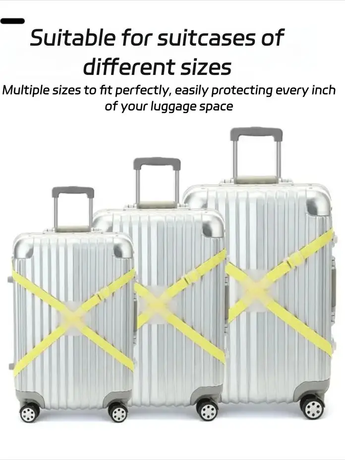 SCANDIHOME Travel  Luggage Strap Adjustable Suitcase Belts Crossed Luggage Suitcase Packing Buckle Elastic Strap Protect Tie