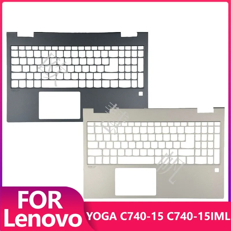 T New Replacement for Lenovo YOGA C740-15 C740-15IML Laptop Palmrest Upper Cover with Fingerprint Hole