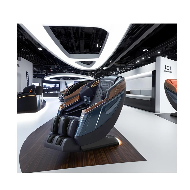 

Лидер продаж: Роскошное массажное кресло 4D для всего тела и ног, оптовая продажа, портативное, из искусственной кожи, с SL-треком