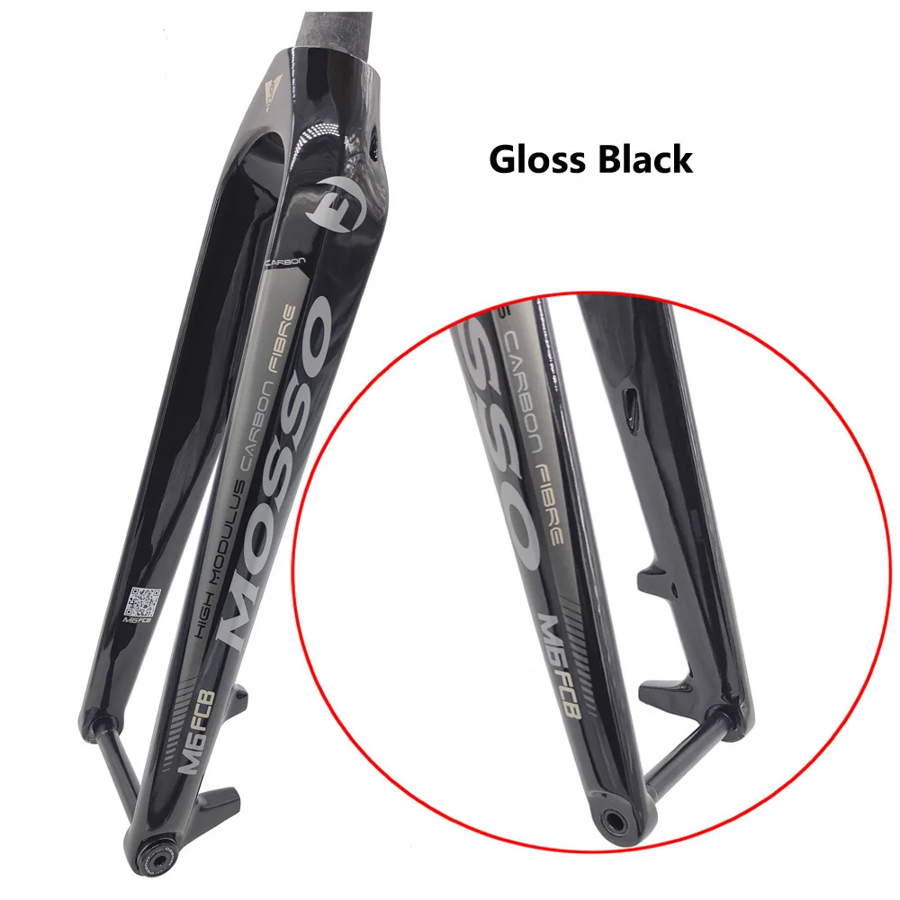 MOSSO M6FCB MTB Rigid Fork Carbon Fiber, with BOOST Large-Diameter