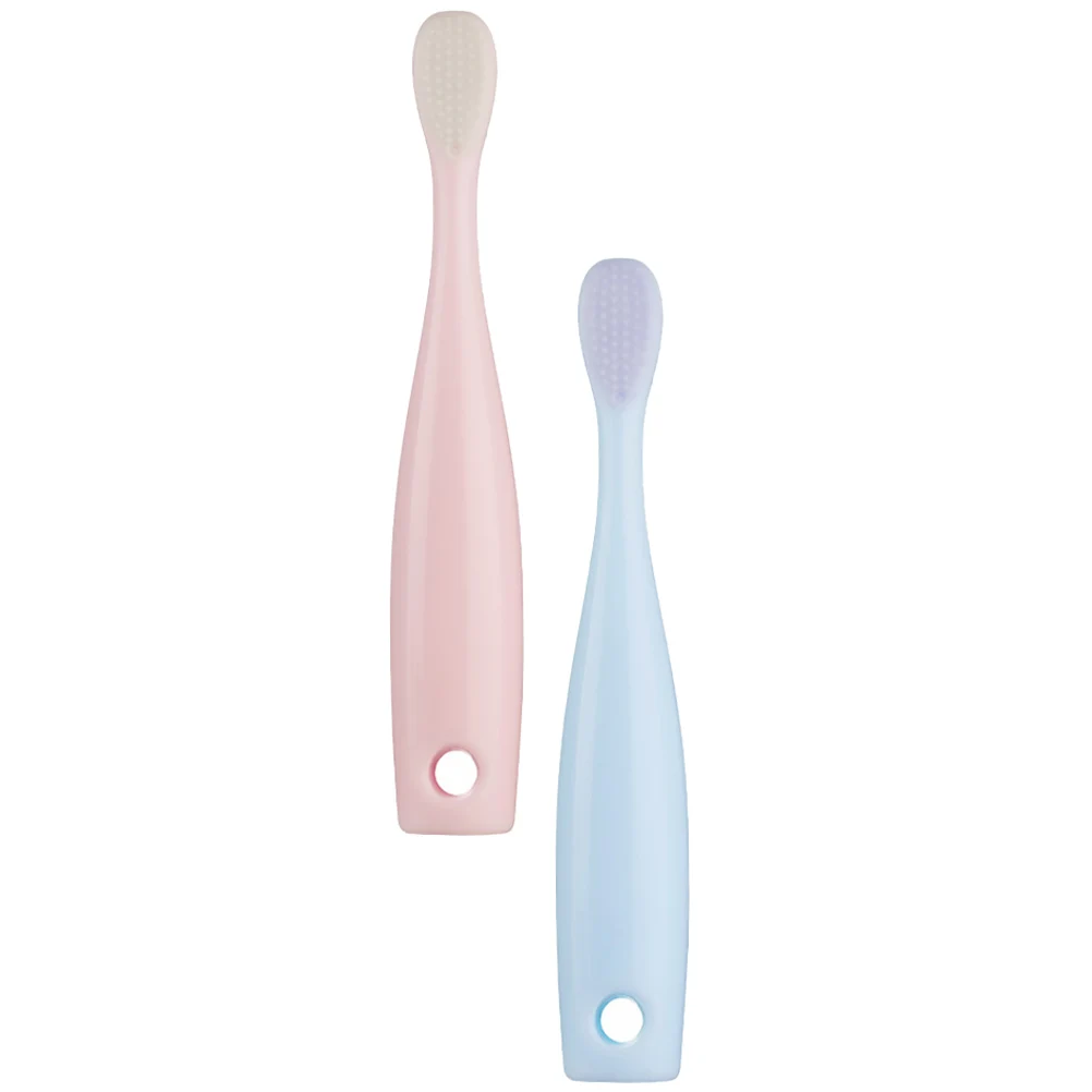 

2Pcs Kids Toothbrush Soft Bristles Safe Material Ergonomic Design Baby Toothbrush Teeth Nursing Brush Small Size