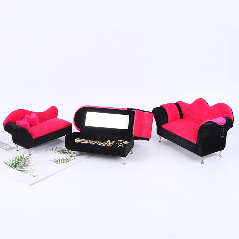 

The new mei red retro fashion jewelry boxes accessories dresser receive a case can be logo