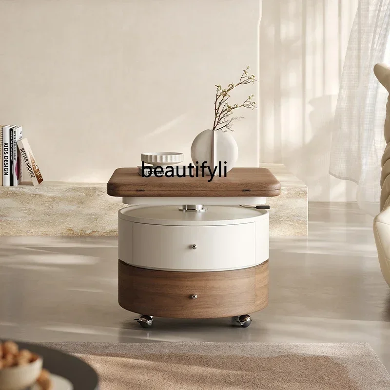 

LX49The first mobile lifting folding coffee table retro multi-functional integrated living room coffee tableSSS