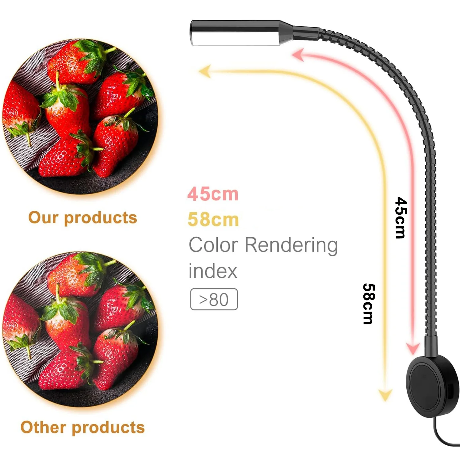 Bed Reading Lights for Headboard, Bedside Wall Mounted Reading Lamp, Touch to Adjust Brightness
