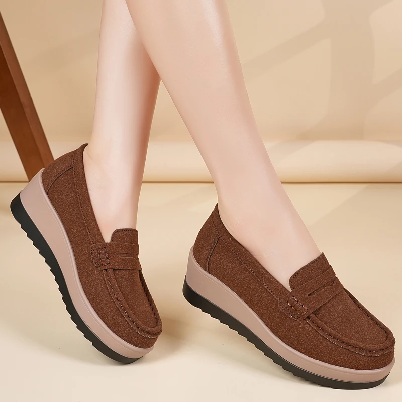 

Женские туфли на платформе, повседневные универсальные туфли на низком каблуке