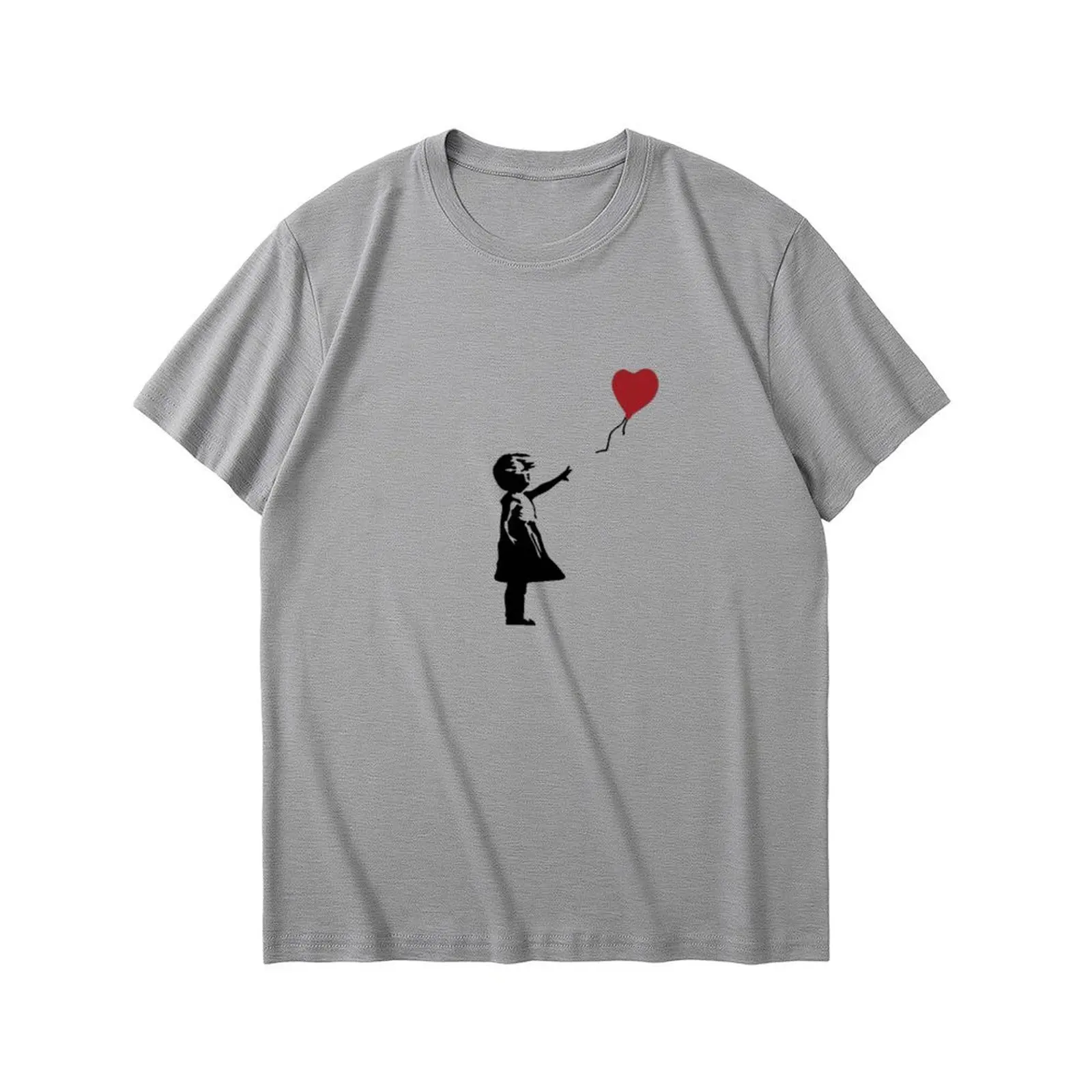 Ropa de mujer, camiseta de manga corta, Tops coreanos, camisetas informales con cuello redondo para mujer, camisetas deportivas con estampado de globos simples, verano 2025, Y2K