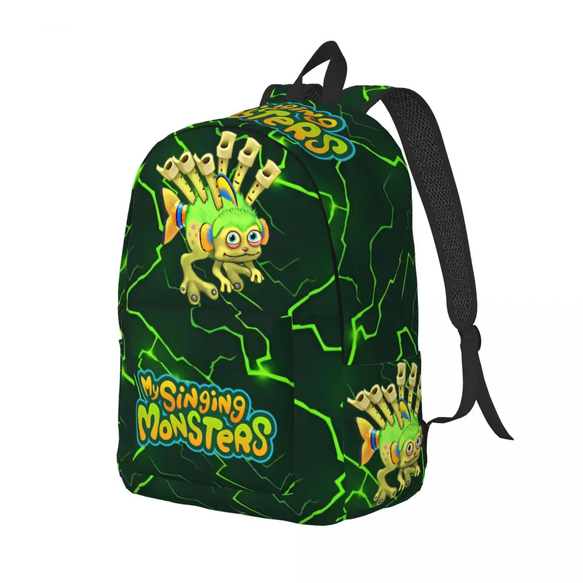 My Singing Monsters Character Reedling Backpack Elementary High College School Student Bookbag Men Women Canvas Daypack Hiking