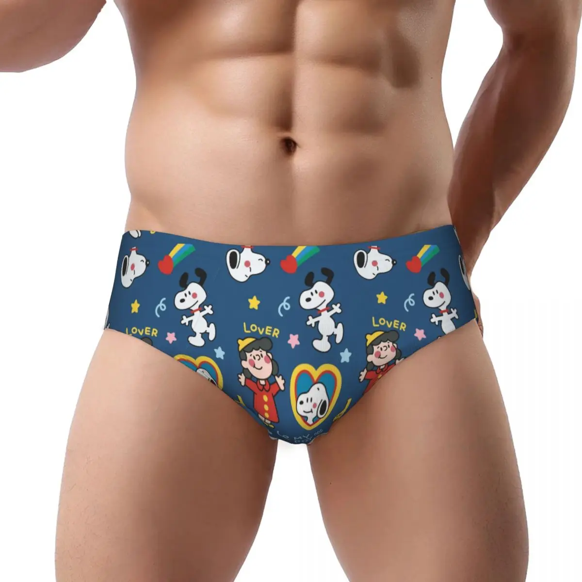 Custom Men Peanuts Friends Group S-Snoopys Men Panties Comfort Briefs Underwear