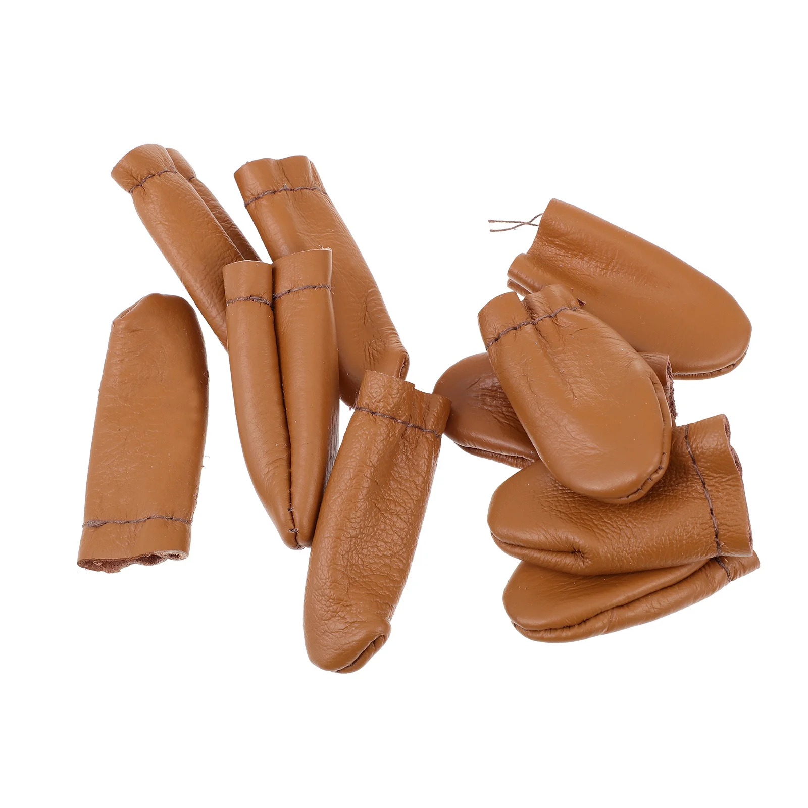 10Pcs PU Finger Cots Thimble Finger Protectors Sewing Felting Needlework Craft Tools Quilting Thimbles