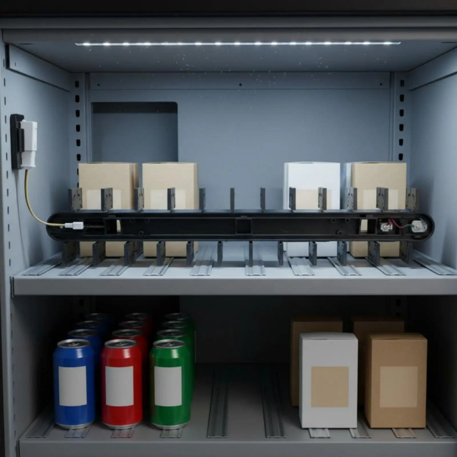Vending Machine Conveyor Pusher Lane with Built in 24V Motor Multi Pusher Design for Automated Dispensing Systems Replacement
