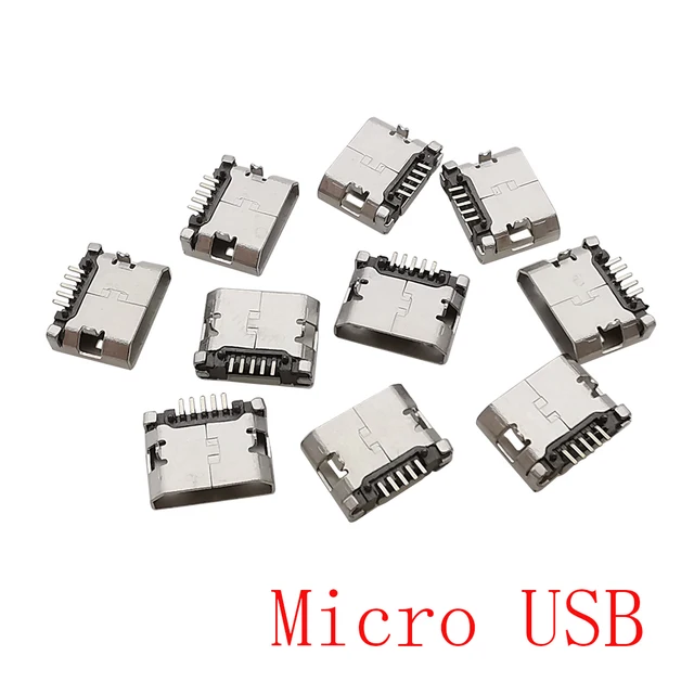 10 sztuk Micro rodzaj USB B kobieta 5Pin SMD lutowania Port USB gniazdo ogon na telefon z systemem Android złącze danych wymiana naprawa