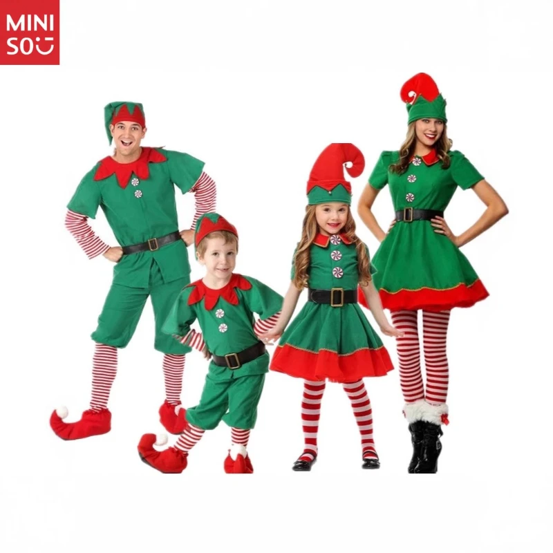 

Family Christmas Elf Costumes - Matching Green Elf Outfits for Kids & Adults