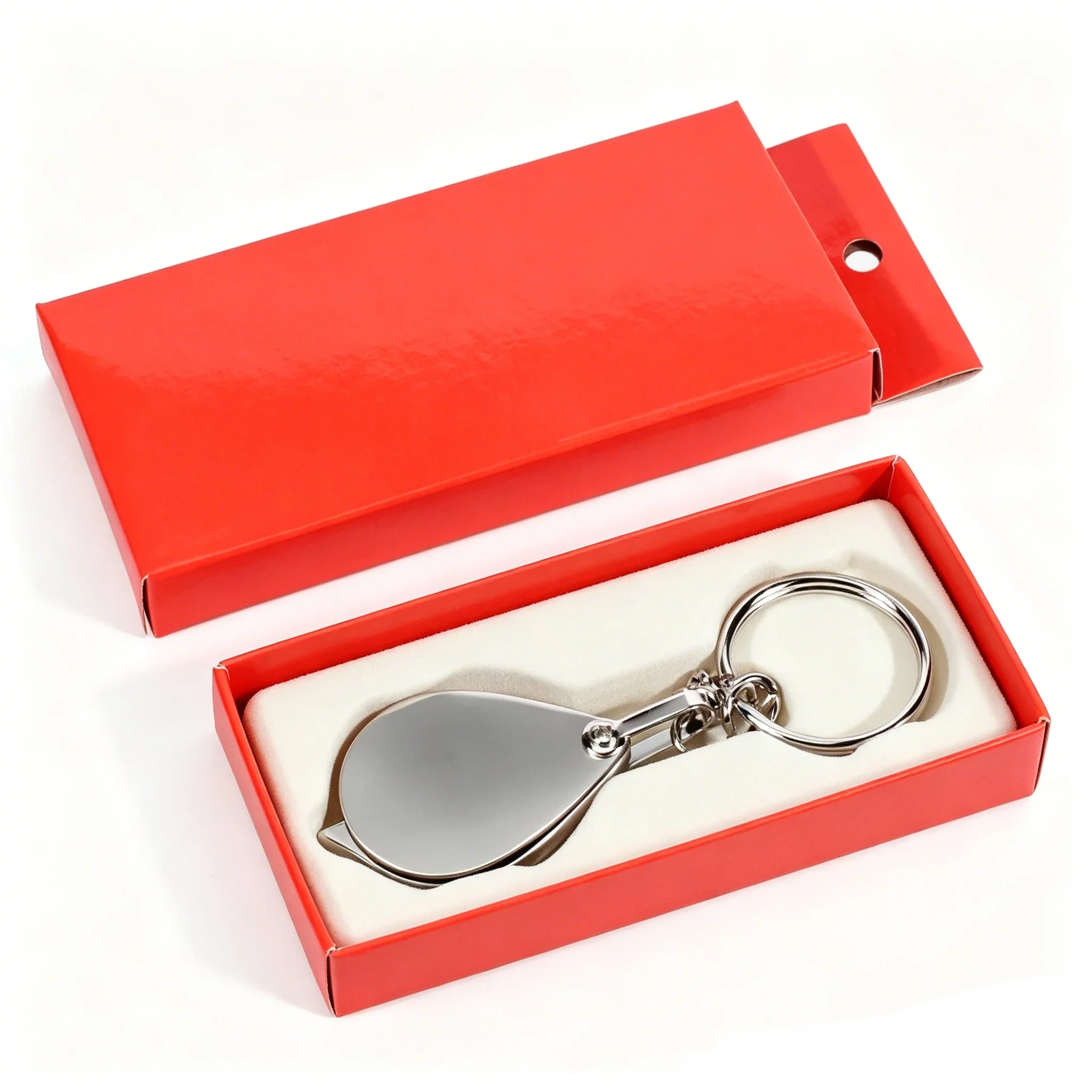 30X Pocket Magnifying Glass Rotating Folding Jewelers Loupes Portable Magnifier Luope With Keychain for Reading Close Work