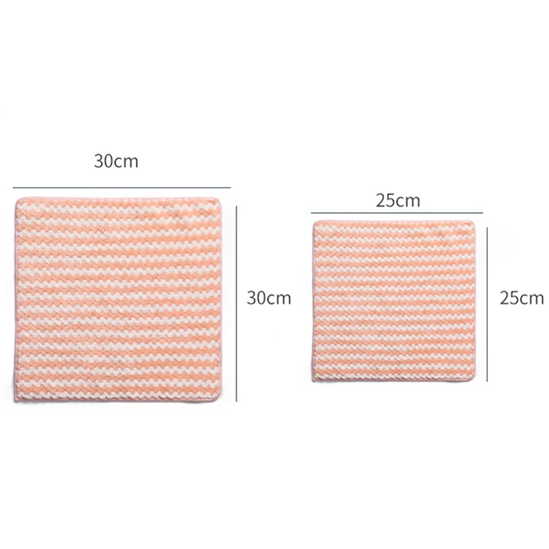 15/10/5/1 PCS Kitchen Cleaning Rag Coral Fleece Dishcloth Super Absorbent Scouring Pad Dry Microfiber Cloth Wet Daily Dish Towel