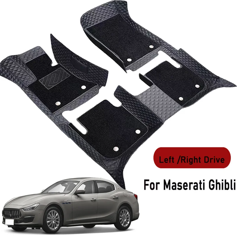 Car floor mats for Maserati Ghibli 2014 2015 2016-2019 Customauto foot Pads automobile carpet cover interior accessories