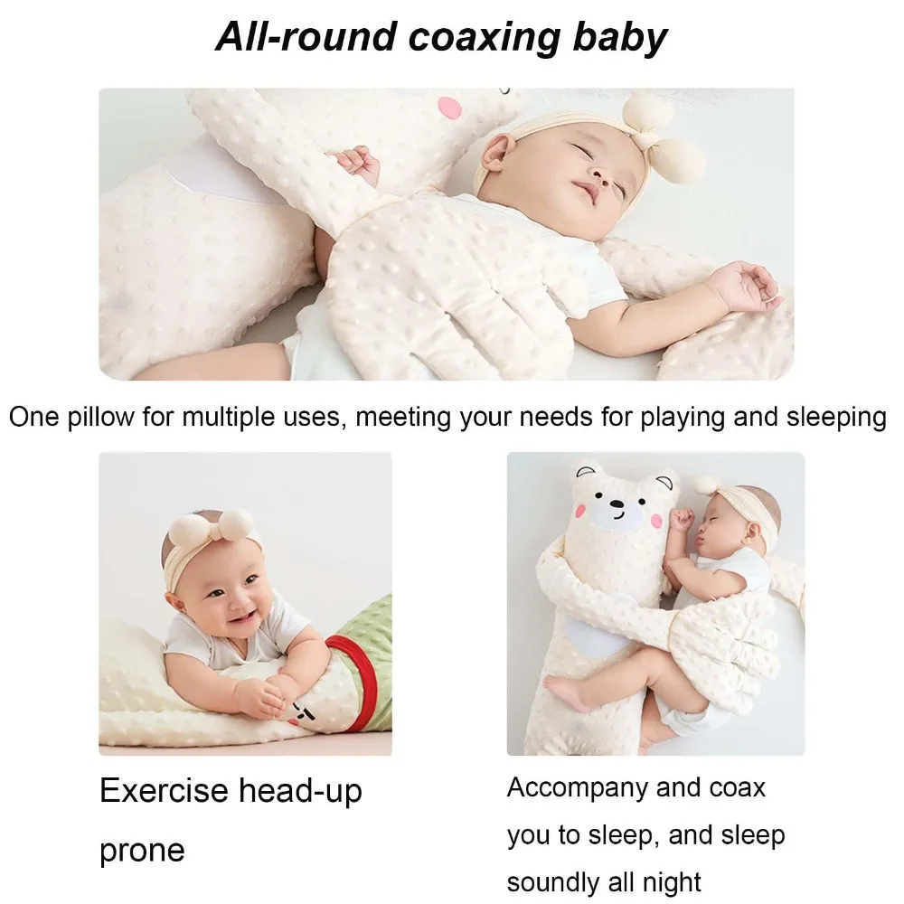 Luva elétrica para prevenção de surdos de bebês, travesseiro de escape para abraçar e dormir, desenho animado, controle remoto com controle remoto