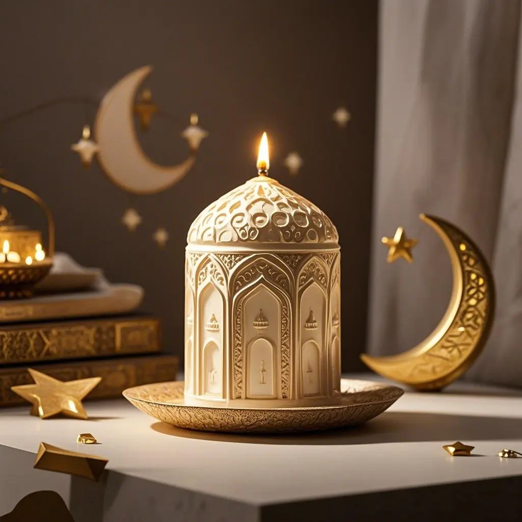 Halal Architectural Candle Silicone Mold Suitable for Home Decoration and Gift Making, Durable and Easy to Clean