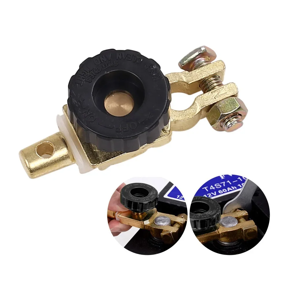 10-1PCS Battery Disconnect Isolator Cut Off Switch 12V 24V 17MM Car Battery Power-off Standard Negative Terminal Car Accessories
