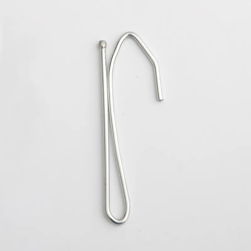 Single Curtain Hooks 40 pcs, Silver Iron Material, Rust Resistant Durable, for Living Room Curtain Rod