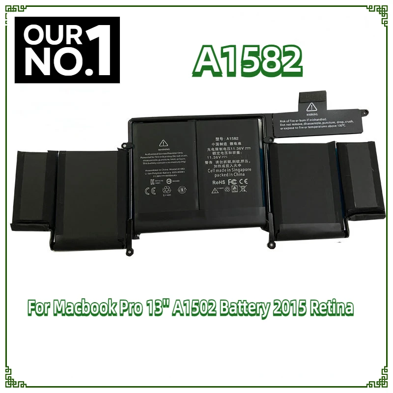 For Macbook Pro 13'' A1502 Battery 2015 Retina A1582 Battery