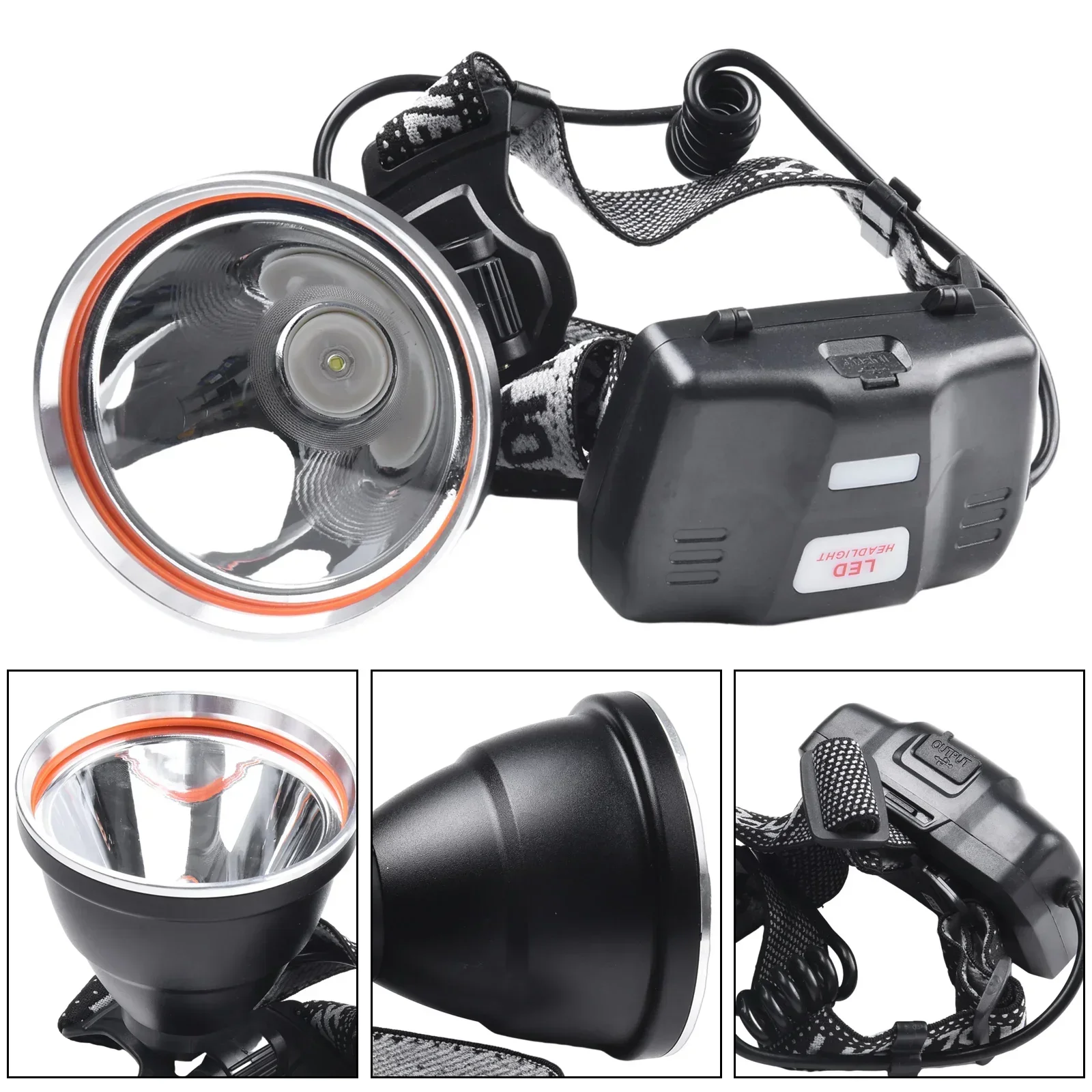 Durable High Quality Hunting Climbing Cycling Head Torch Flashlight Night Fishing Headlamp Lamp Lamp Pith P90 Light