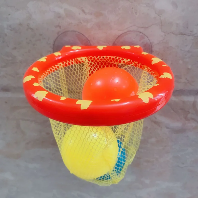 Juguete de baño para bebé, juego de agua para niño pequeño, bañera de tiro, aro de baloncesto con 3 bolas, juego al aire libre