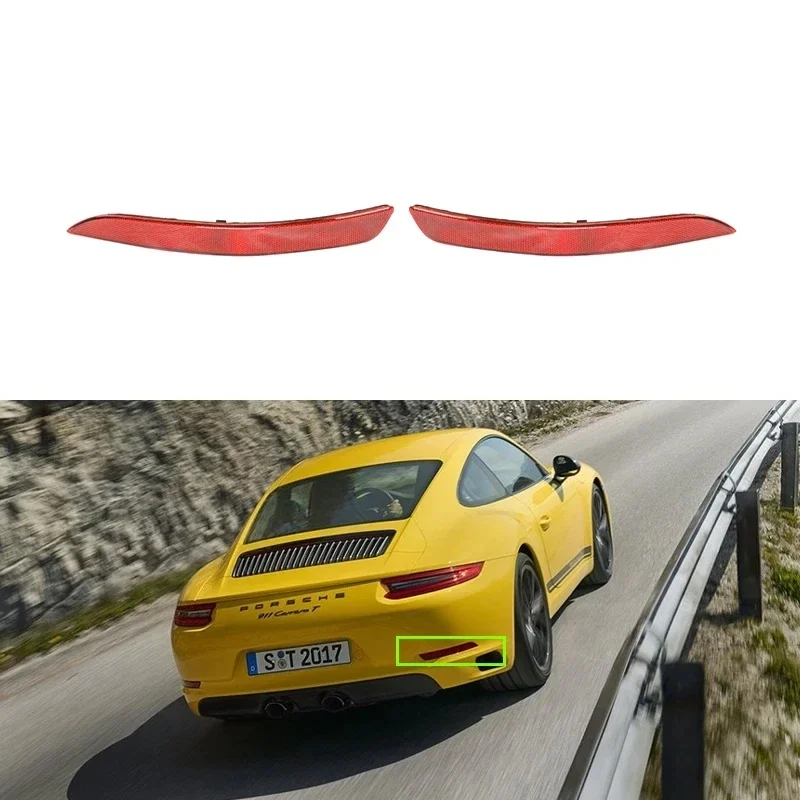 

For Porsche 911 991 2017-2019 Car Rear Bumper Fog Reflectors 9P1945103/9P1945104