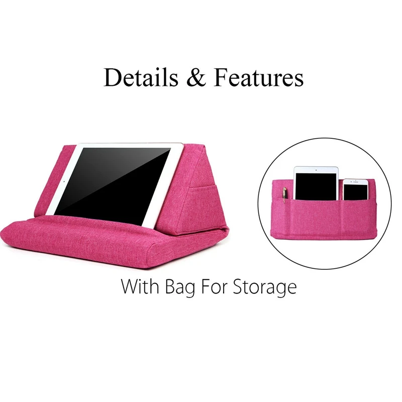 Portable Laptop Tablet Pouch Storage Foldable Tablet Pillow For Ipad Stand Holder Foam Lap Rest Cushion Home Office