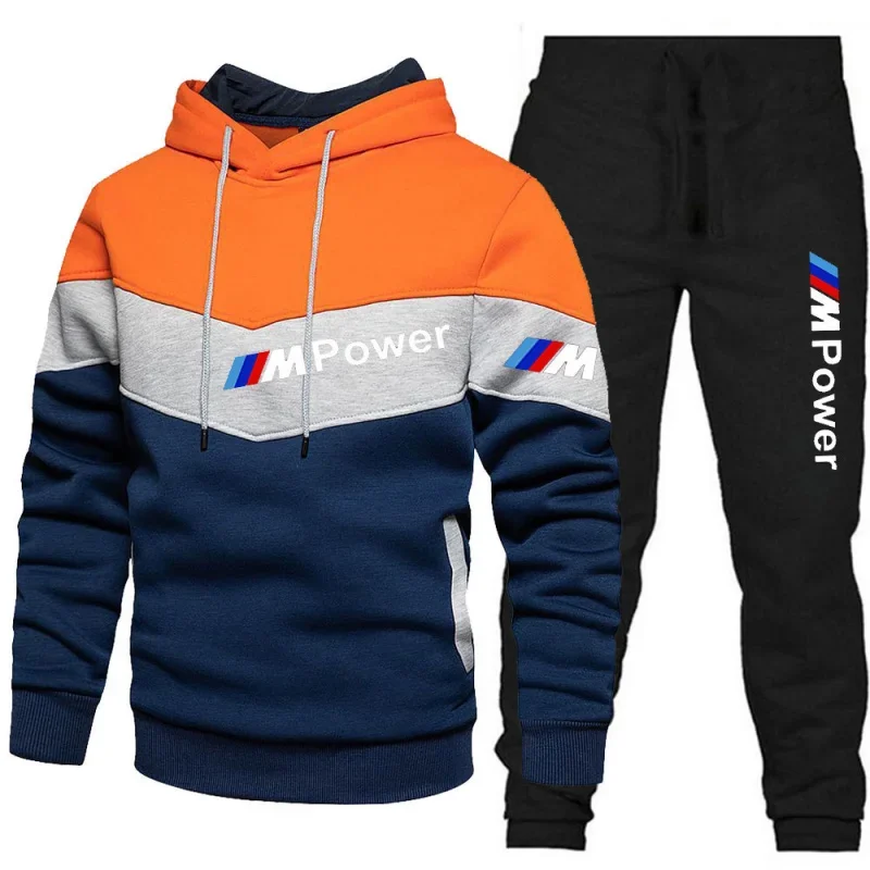 2025BMW Heren hoodie sweatshirt patchwork joggingbroek pak voor herfst en winter