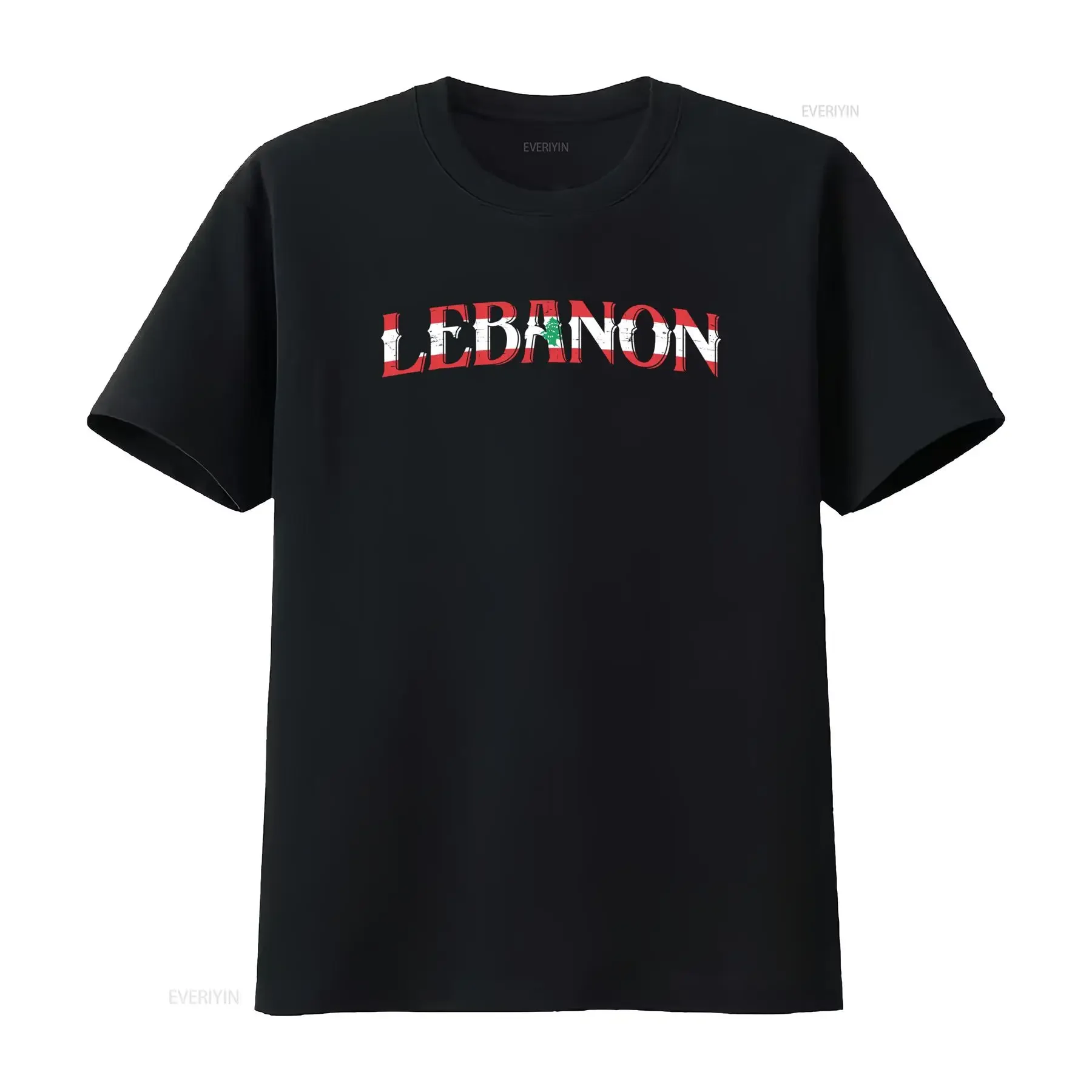 Men's Lebanon T Shirt Patriotic Lebanese Lover Friend National Flag Print vintage Washed Casual graphic Stretched Versatile
