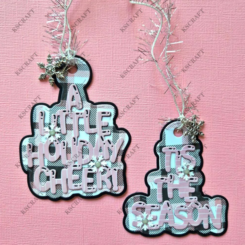 KSCRAFT Christmas Tags Cutting Dies Stencils for DIY Scrapbooking Decorative Embossing DIY Paper Cards