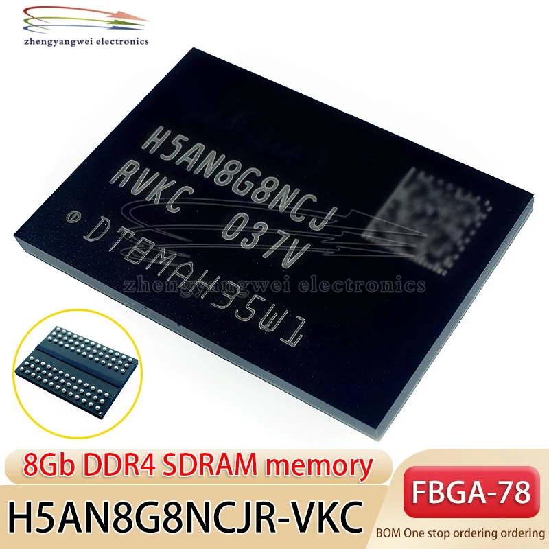1PCS H5AN8G8NCJR-VKC H5AN8G8NCJ RVKC FBGA-78 DDR4 8GB 1.26V Memory Chip IC