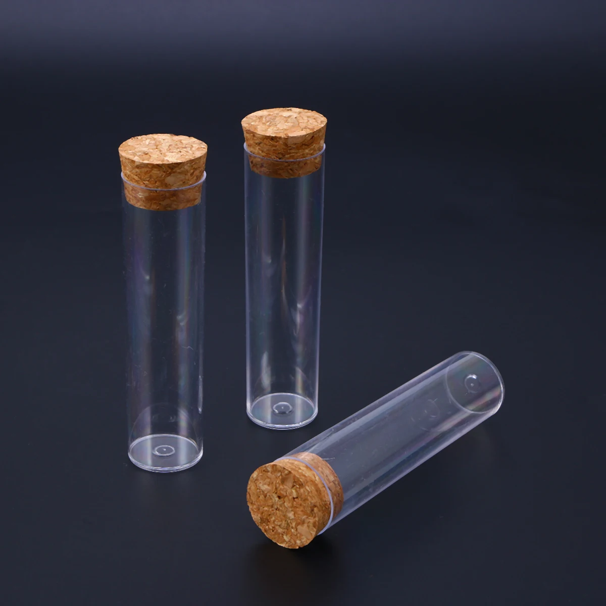 

20pcs Test Tube Plug Set Reusable Glass Tubes Wooden Plugs Hard Plastic Sealable for Science Experiment Storage Grow