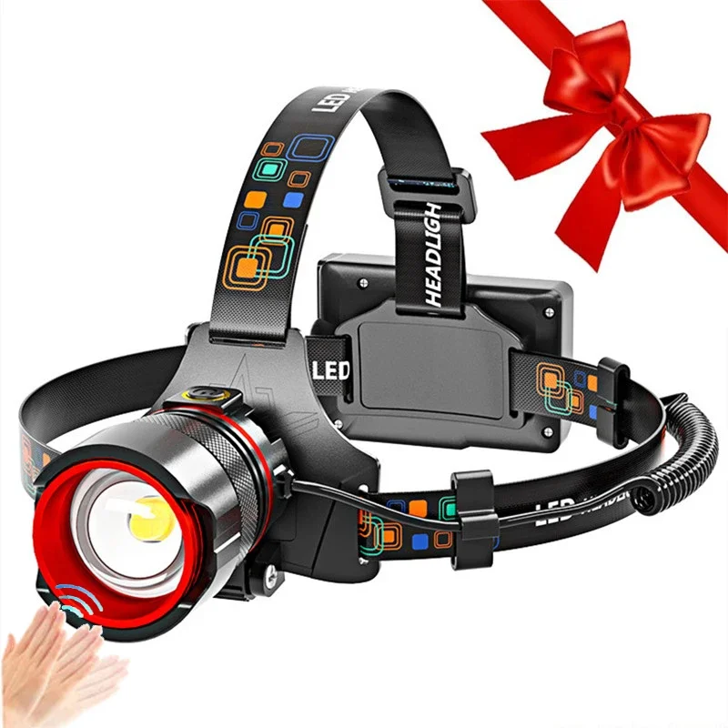 

Super Bright Rechargeable Headlamp,990000Lm,Motion Sensor Zoom Headlamp,Camping Headlight,Night Running Lamp,Outdoor Work Light