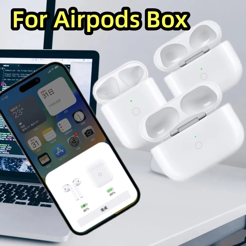 

Replacement Wireless Charging Box Compatible for Airpods 3 Bluetooth-compatible pro1 2 Earphones 680mAh Battery Charger Case