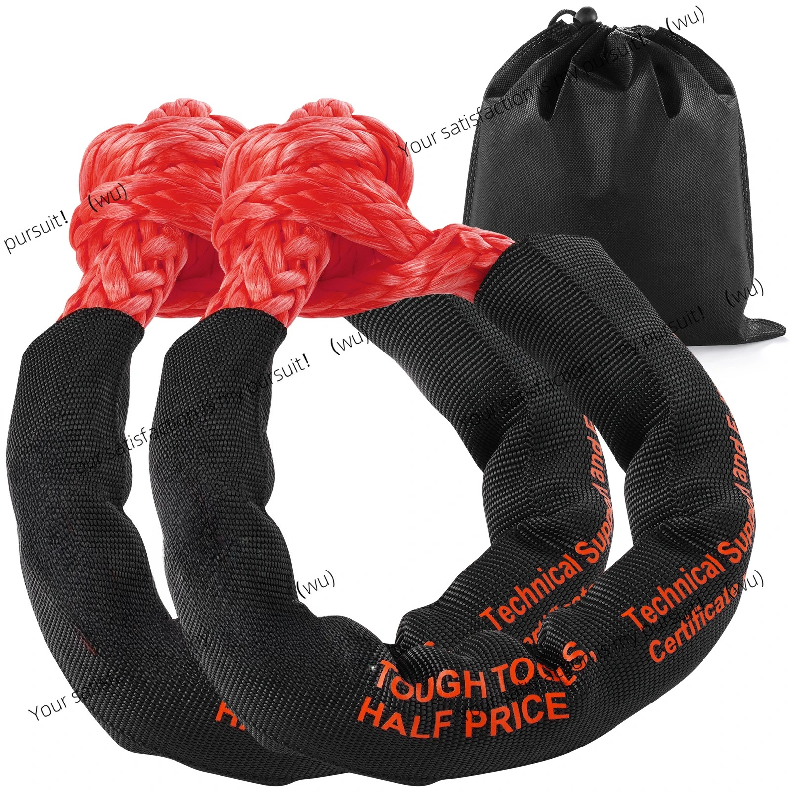 

2Pcs Synthetic Soft Shackle Rope 44092lbs Tow Shackle Strap with Protective Sleeve for Jeep Off-Road Vehicles Recovery