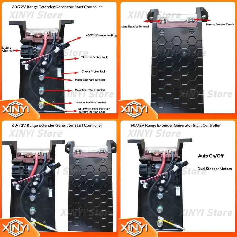 for 60V 72V Electric Vehicle Range Extender Generator Start Controller Dual frequency Automatic Self start and Self stop