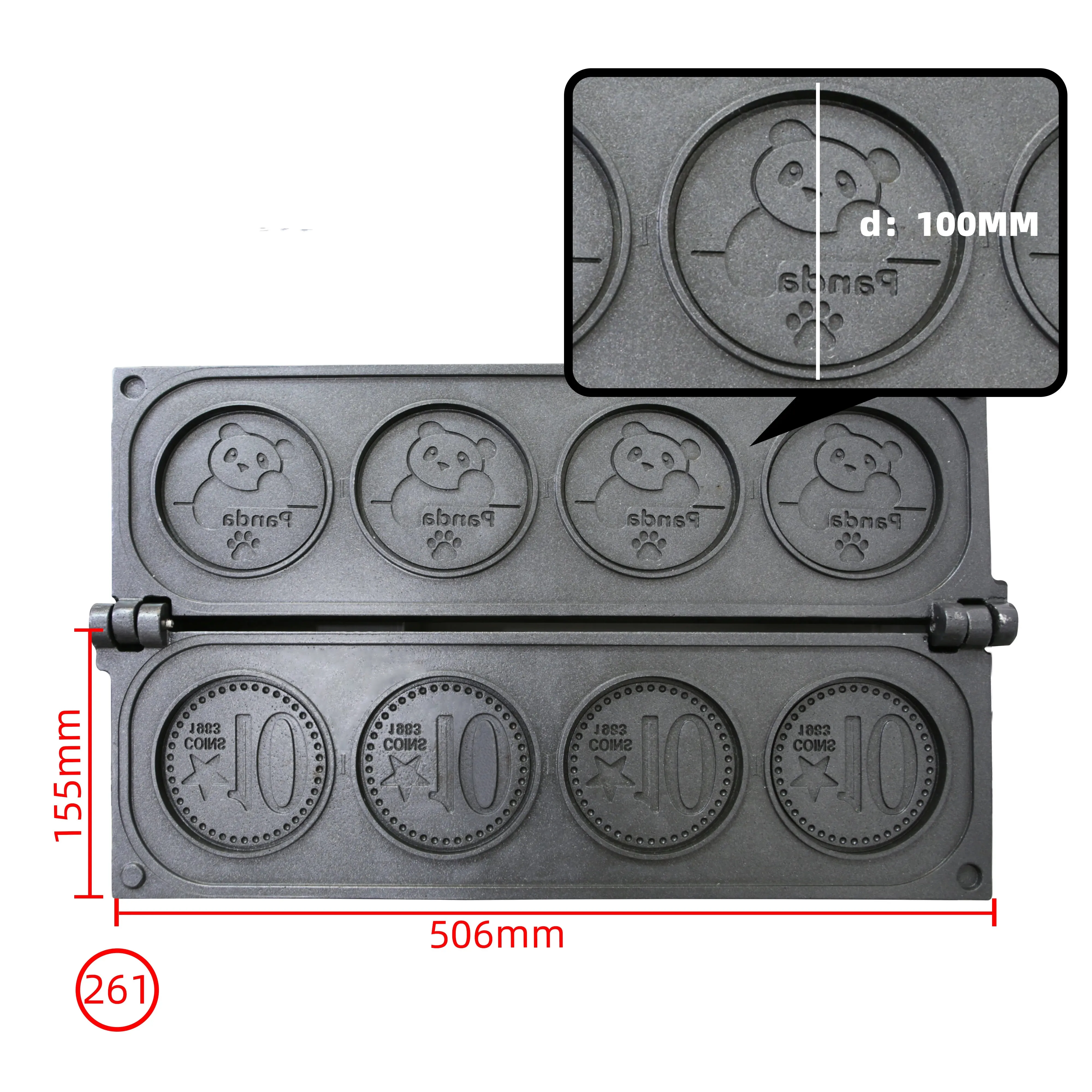 110v 220v comercial elétrico de aço inoxidável queijo moeda ouro e panda dos desenhos animados máquina waffle biscoito lanche equipamentos